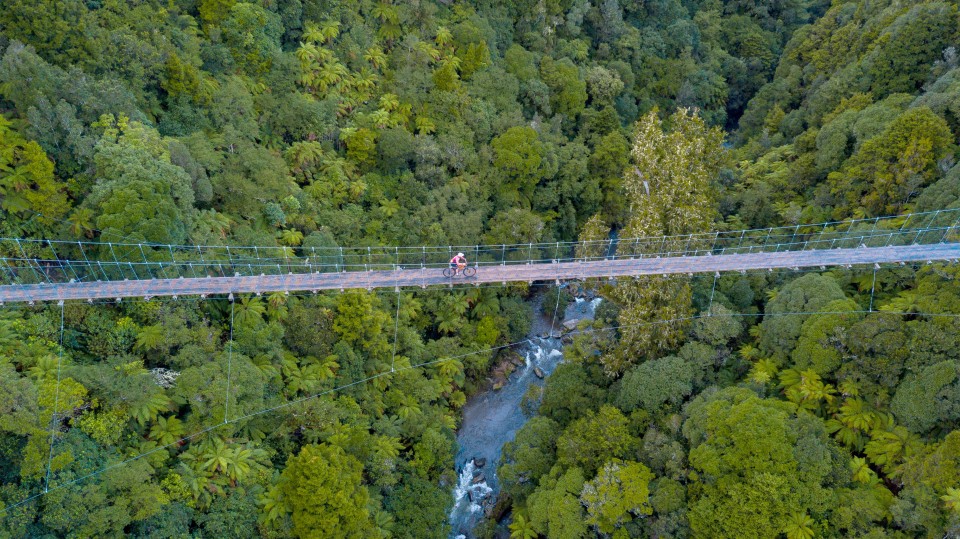 Timber Trail suspension bridge drone shot 02 credit BareKiwi.com edited
